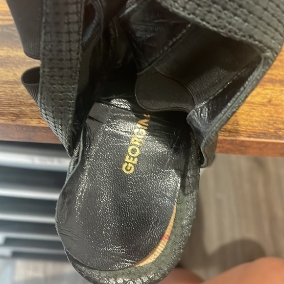 Georgina Goodman Black Strappy Stiletto Heels 36.5 Us 6.5 - Picture 6 of 11